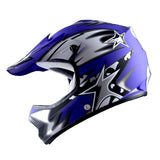 WOW Updated Youth Motocross Helmet Kids Motorcycle Bike Helmet Matt Star + Goggles + Skeleton Glove Bundle: HBOY-K_Star