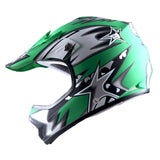 WOW Updated Youth Motocross Helmet Kids Motorcycle Bike Helmet Matt Star + Goggles + Skeleton Glove Bundle: HBOY-K_Star