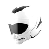 1Storm Motorcycle Open Face Fiber Glass Dual Visor Helmet HB_609 Scooter Classical Knight Bike Samurai + One Extra Clear Shield