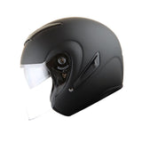 1Storm Motorcycle Open Face Fiber Glass Dual Visor Helmet HB_609 Scooter Classical Knight Bike Samurai + One Extra Clear Shield