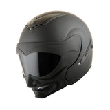 1Storm Motorcycle Open Face Fiber Glass Dual Visor Helmet HB_609 Scooter Classical Knight Bike Samurai + One Extra Clear Shield