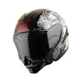 1Storm Motorcycle Open Face Fiber Glass Dual Visor Helmet HB_609 Scooter Classical Knight Bike Samurai + One Extra Clear Shield