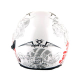 1Storm Motorcycle Open Face Fiber Glass Dual Visor Helmet HB_609 Scooter Classical Knight Bike Samurai + One Extra Clear Shield