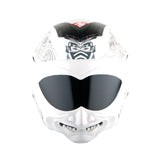 1Storm Motorcycle Open Face Fiber Glass Dual Visor Helmet HB_609 Scooter Classical Knight Bike Samurai + One Extra Clear Shield