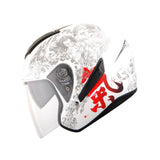 1Storm Motorcycle Open Face Fiber Glass Dual Visor Helmet HB_609 Scooter Classical Knight Bike Samurai + One Extra Clear Shield