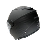Martian Genuine Real Carbon Fiber Motorcycle Modular Flip up Full Face Helmet + Motorcycle Bluetooth Headset: HB-BMF-B10 Matt Carbon Black