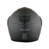 Martian Genuine Real Carbon Fiber Motorcycle Modular Flip up Full Face Helmet + Motorcycle Bluetooth Headset: HB-BMF-B10 Matt Carbon Black