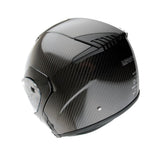 Martian Genuine Real Carbon Fiber Motorcycle Modular Flip up Full Face Helmet + Motorcycle Bluetooth Headset: HB-B1 Glossy Carbon Black