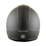 Martian Genuine Real Carbon Fiber Motorcycle Full Face Helmet HB-B2 Open Face Glossy Carbon Black, DOT Approved