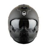 Martian Genuine Real Carbon Fiber Motorcycle Full Face Helmet HB-B2 Open Face Glossy Carbon Black, DOT Approved