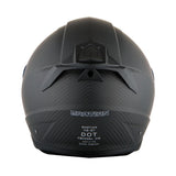 Martian Genuine Real Carbon Fiber Motorcycle Dual Visor Full Face Helmet + Motorcycle Bluetooth Headset: HB-BNF-B7 Matt Carbon Black