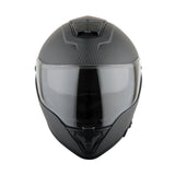 Martian Genuine Real Carbon Fiber Motorcycle Dual Visor Full Face Helmet HB-BNF-B7 Matt Carbon Black, DOT Approved