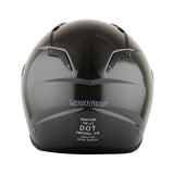 Martian Genuine Real Carbon Fiber Motorcycle Full Face Helmet HB-BFF-L5 Glossy Carbon Black, DOT Approved