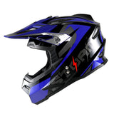 1Storm Youth Motocross Helmet BMX MX Bike Helmet Teenager Racing Style + MX Goggles + MX Skeleton Gloves Bundle: HF801Youth