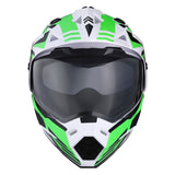 1Storm Dual Sport Motorcycle Motocross Off Road Full Face Helmet Dual Visor: HF802