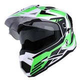 1Storm Dual Sport Motorcycle Motocross Off Road Full Face Helmet Dual Visor: HF802