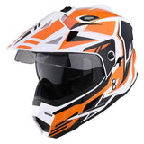 1Storm Dual Sport Motorcycle Motocross Off Road Full Face Helmet Dual Visor: HF802