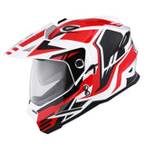 1Storm Dual Sport Motorcycle Motocross Off Road Full Face Helmet Dual Visor: HF802