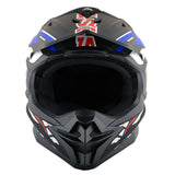 1Storm Motocross Adult Helmet Downhill Mountain Bike Helmet BMX MX ATV Dirt Bike Storm Style HF803 + Goggles + Skeleton Glove Bundle