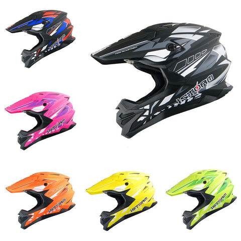 1Storm Motocross Adult Helmet Downhill Mountain Bike Helmet BMX MX ATV Dirt Bike Storm Style HF803