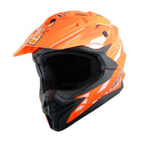 1Storm Motocross Adult Helmet Downhill Mountain Bike Helmet BMX MX ATV Dirt Bike Storm Style HF803 + Goggles + Skeleton Glove Bundle