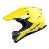 1Storm Motocross Adult Helmet Downhill Mountain Bike Helmet BMX MX ATV Dirt Bike Storm Style HF803 + Goggles + Skeleton Glove Bundle
