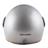 1Storm Motocycle Scooter Bike Open Face/Half Face Helmet Classic: HG252