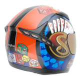 1STORM MOTORCYCLE BIKE FULL FACE HELMET BOOSTER: HG335ABS