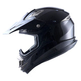 1Storm Adult Motocross Helmet Off Road MX BMX ATV Dirt Bike HGXP14B Mechanic + Goggles + Skeleton Glove Bundle