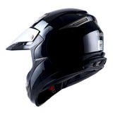 1Storm Adult Motocross Helmet Off Road MX BMX ATV Dirt Bike HGXP14B Mechanic + Goggles + Skeleton Glove Bundle