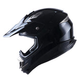 1Storm Adult Motocross Helmet Off Road MX BMX ATV Dirt Bike HGXP14B Mechanic + Goggles + Skeleton Glove Bundle