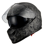 1storm motorcycle half face helmet death trooper matt black 2xl 1Storm Motorcycle Full Face Helmet Dual Lens/Sun Visor: AH15 – Power Gear Motorsports