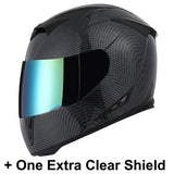 1Storm Motorcycle Full Face Helmet Skull King + One Extra Clear Shield: HJK311