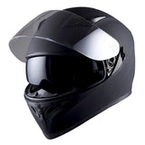1Storm Motorcycle Modular Full Face Flip up Dual Visor Helmet + Spoiler + Motorcycle Bluetooth Headset: HJK316