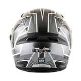 1Storm Motorcycle Street Bike Dual Visor/Sun Visor Full Face Helmet Mechanic: HJK316clear