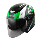 1Storm Motorcycle Open Face Helmet Scooter Classical Knight Bike Dual Lens/Sun Visor + Motorcycle Bluetooth Headset: HJK526