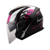 1Storm Motorcycle Open Face Helmet Scooter Classical Knight Bike Dual Lens/Sun Visor + Motorcycle Bluetooth Headset: HJK526