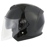 1Storm Motorcycle Open Face Helmet Scooter Classical Knight Bike Dual Lens/Sun Visor + Motorcycle Bluetooth Headset: HJK526