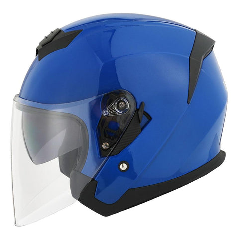 1Storm Motorcycle Open Face Helmet Scooter ClassicL Knight Bike Dual Lens/Sun Visor: HJK526