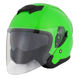 1Storm Motorcycle Open Face Helmet Scooter Classical Knight Bike Dual Lens/Sun Visor + Motorcycle Bluetooth Headset: HJK526