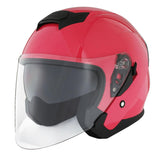 1Storm Motorcycle Open Face Helmet Scooter Classical Knight Bike Dual Lens/Sun Visor + Motorcycle Bluetooth Headset: HJK526