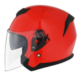 1Storm Motorcycle Open Face Helmet Scooter Classical Knight Bike Dual Lens/Sun Visor + Motorcycle Bluetooth Headset: HJK526