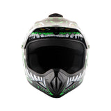 WOW Youth Kids Motocross BMX MX ATV Dirt Bike Helmet HJOY Dragon + Goggles + MG Youth Glove Bundle