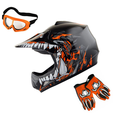 dragon motocross goggles WOW Youth Kids Motocross BMX MX ATV Dirt Bike Helmet HJOY Dragon + Gog – Power Gear Motorsports