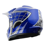 WOW Youth Kids Motocross BMX MX ATV Dirt Bike Helmet HJOY Spider Web + Goggles + Skeleton Glove Bundle