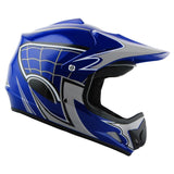 WOW Youth Kids Motocross BMX MX ATV Dirt Bike Helmet HJOY Spider Web + Goggles + Skeleton Glove Bundle