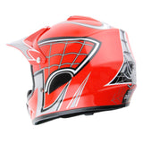 WOW Youth Motocross Helmet HJOY BMX MX ATV Dirt Bike Helmet Spider Web + Goggles + Martian Spider Glove Youth Bundle