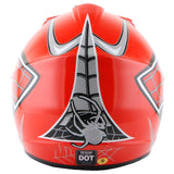 WOW Youth Motocross Helmet HJOY BMX MX ATV Dirt Bike Helmet Spider Web + Goggles + Martian Spider Glove Youth Bundle