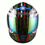 WOW Youth Motorcycle Full Face Helmet Street Bike BMX MX  Kids Shark + MX Skeleton Glove Bundle: HKY-B15