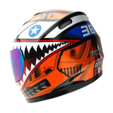 WOW Motorcycle Full Face Helmet Street Bike BMX MX Youth Kids Shark: HKY-B15